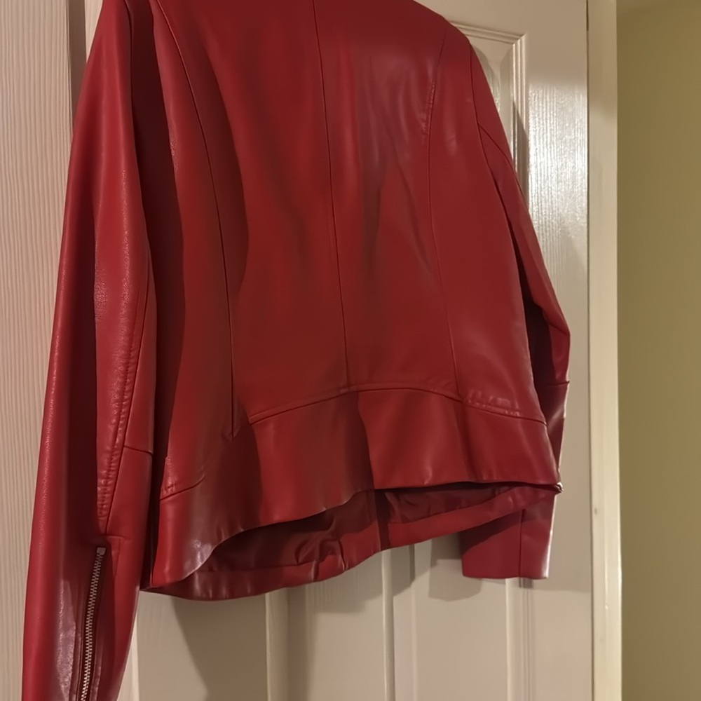 Levi Strauss & Company Red Stunning Jacket Size Large With Silver Hardware - Picture 9 of 12